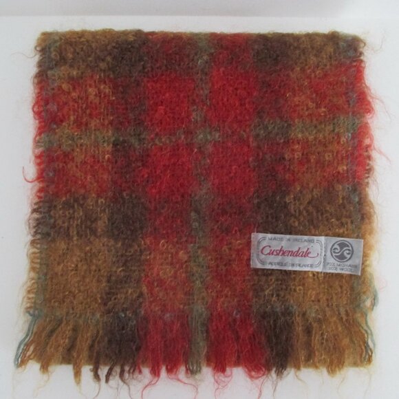 Mohair Wool Scarf 9" x 50" Ireland Vintage Warm Autumn Colours - Picture 2 of 6